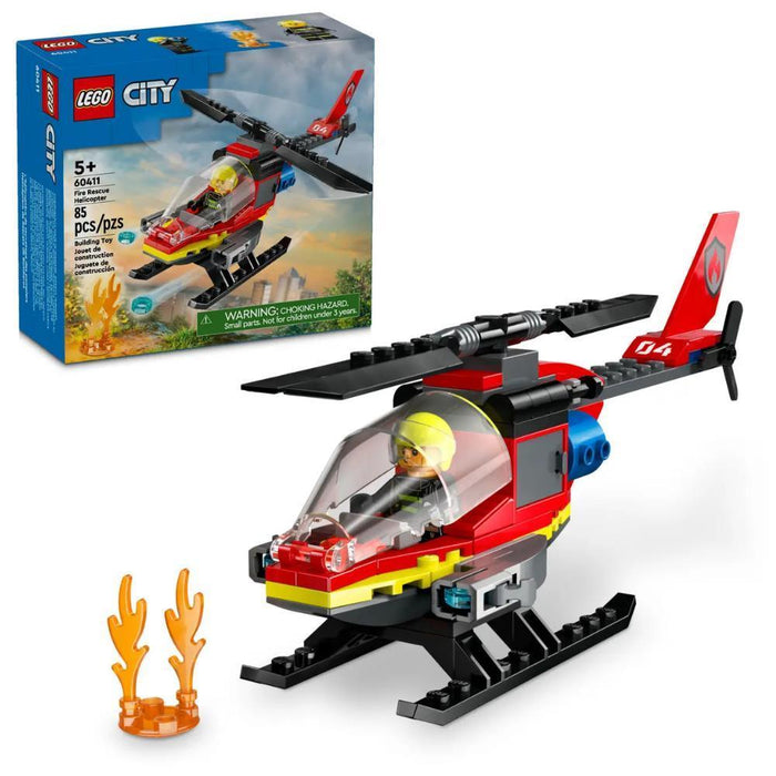 Lego City Helicóptero De Rescate De Bomberos 85 Piezas