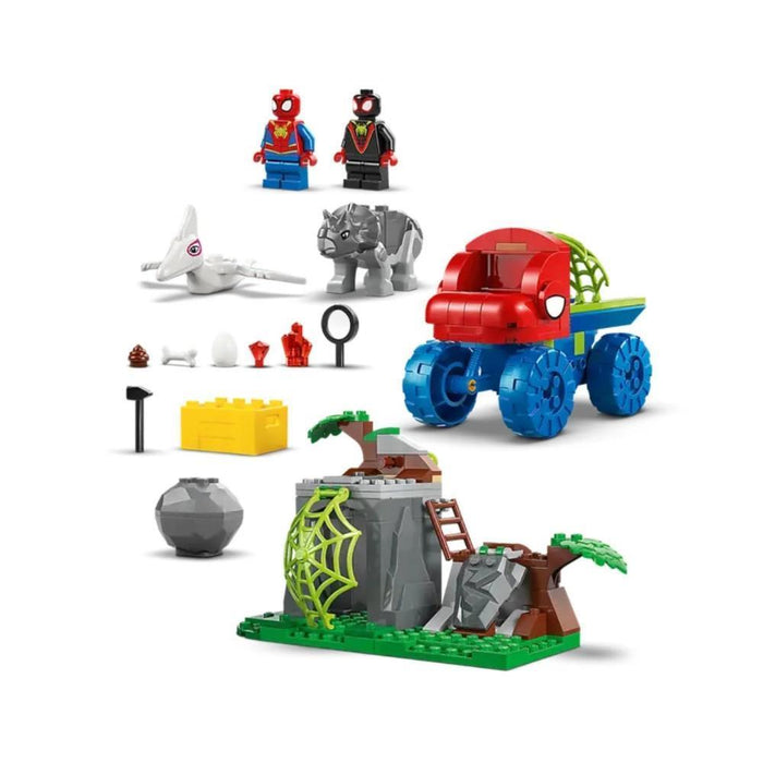 Lego Marvel Equipa Spidey Resgate com Veículo Dinossauro Todo-o-Terreno 136 Peças