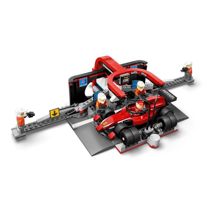 Lego City Boxe de F1 e Equipa Boxe com Carro da Ferrari 322 Peças