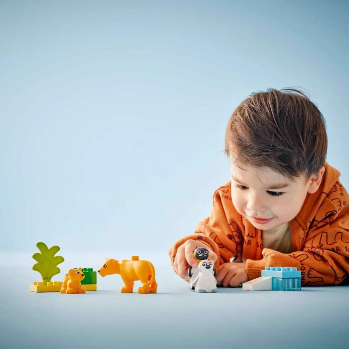Lego Duplo Famílias de Animais Selvagens Leões e Pinguins 10 Peças