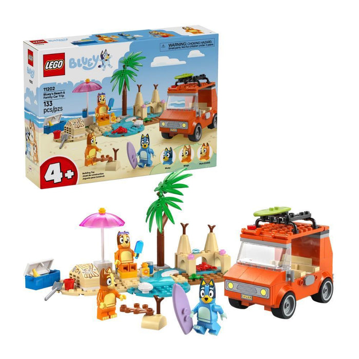 Lego Bluey Viagem de Carro à Praia com a Família 133 Peças