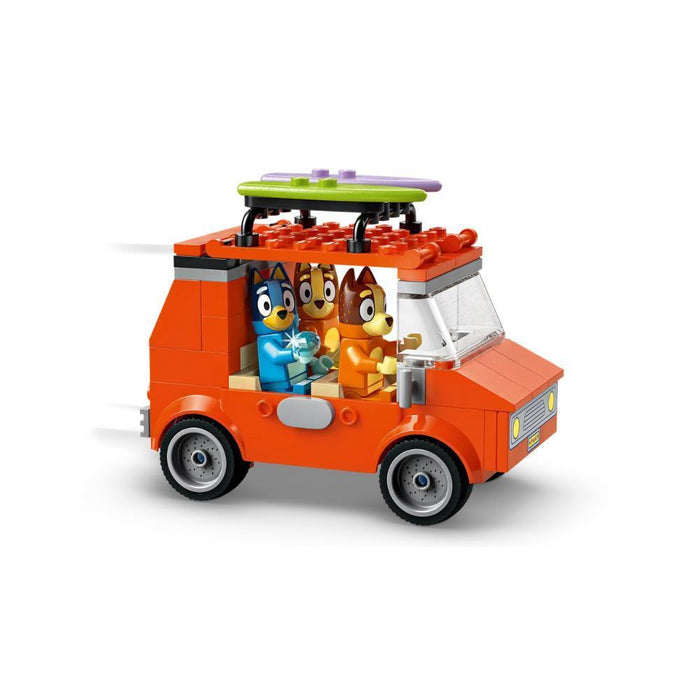 Lego Bluey Viagem de Carro à Praia com a Família 133 Peças
