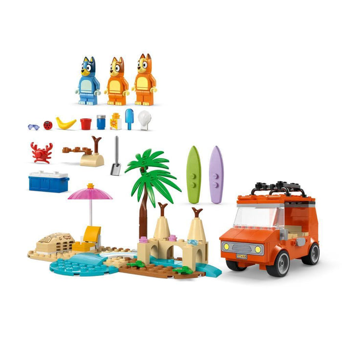Lego Bluey Viagem de Carro à Praia com a Família 133 Peças