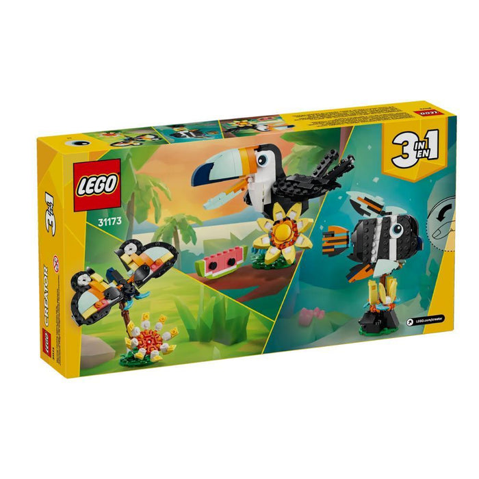 Lego Creator 3em1 Animais Selvagens Tucano Tropical 225 Peças