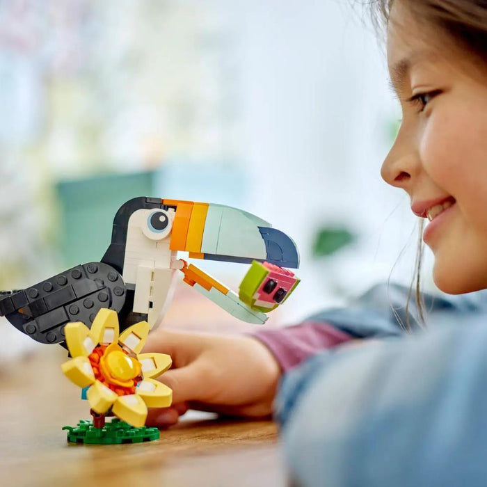 Lego Creator 3em1 Animais Selvagens Tucano Tropical 225 Peças