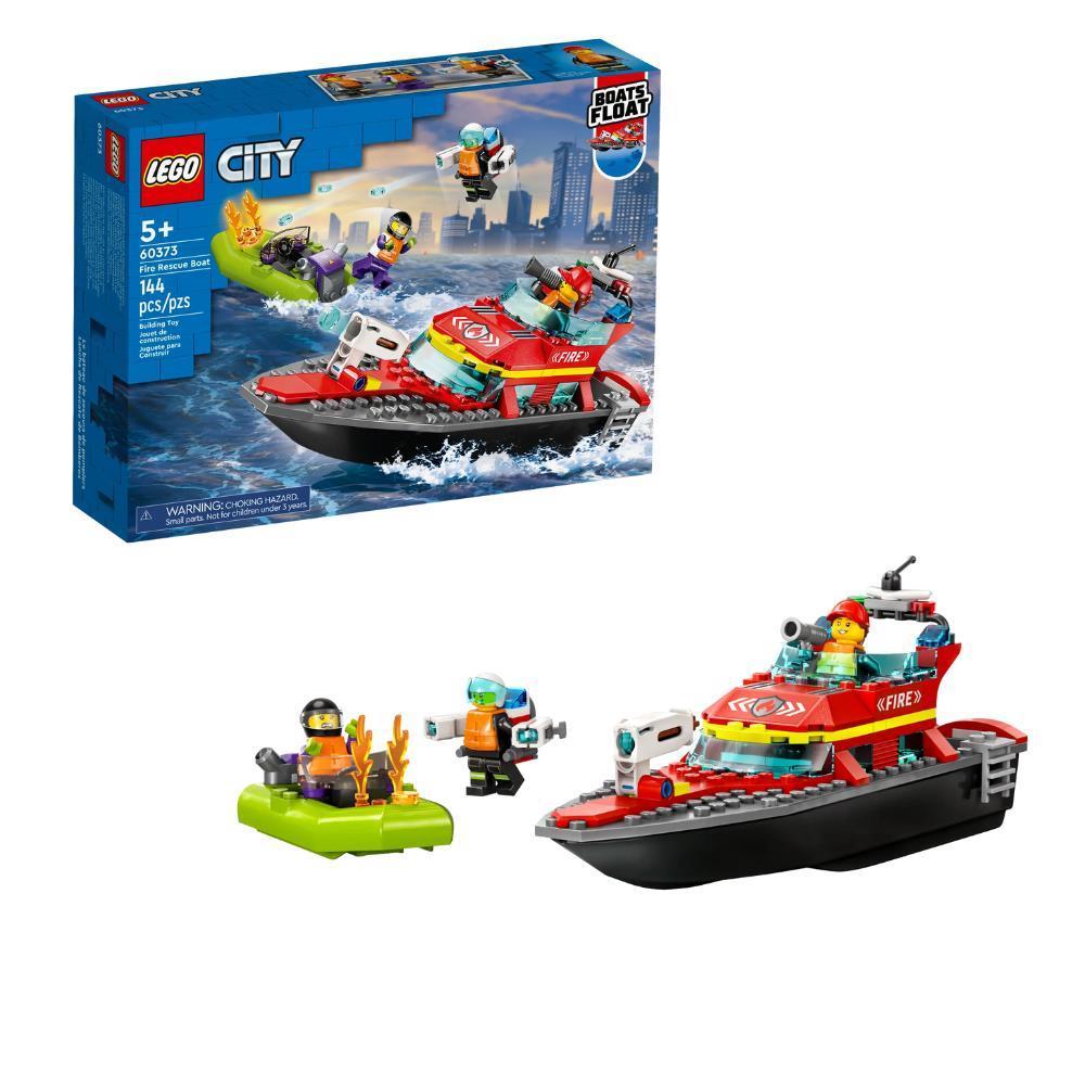 Barco de rescate de bomberos de Lego City, 144 piezas
