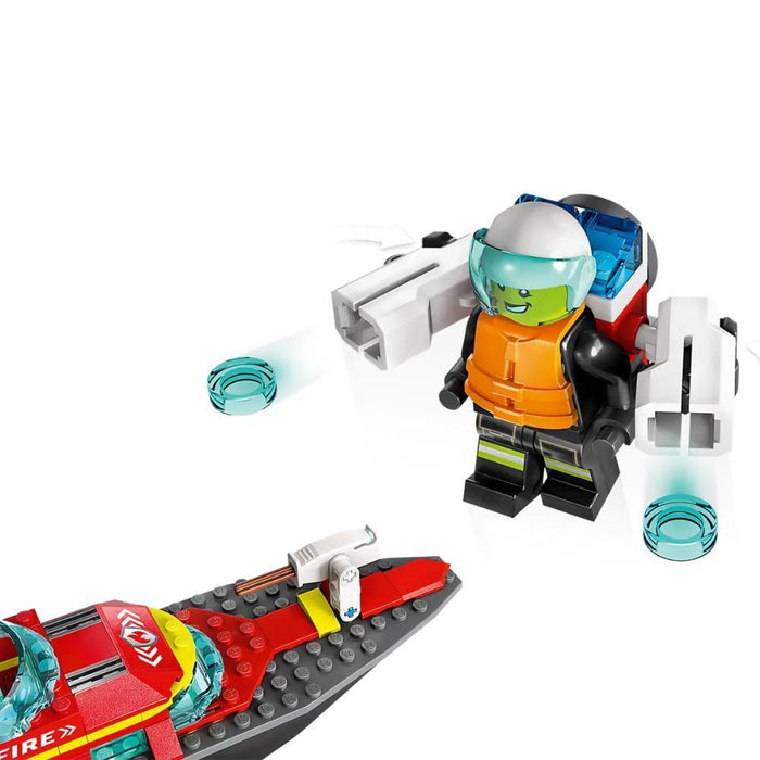 Lego City Barco de Resgate dos Bombeiros 144 Peças