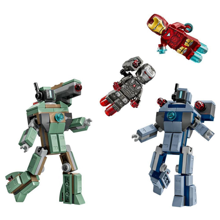 Lego Marvel Iron Man e Máquina de Guerra vs Drones Hammer 204 Peças