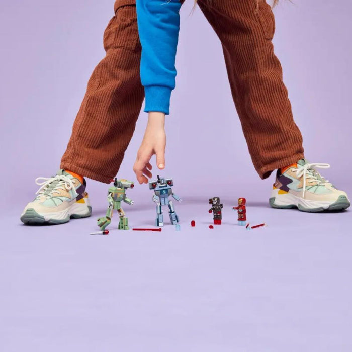 Lego Marvel Iron Man e Máquina de Guerra vs Drones Hammer 204 Peças