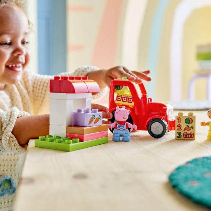 Lego Duplo Peppa Pig Trator e Mercado 18 Peças
