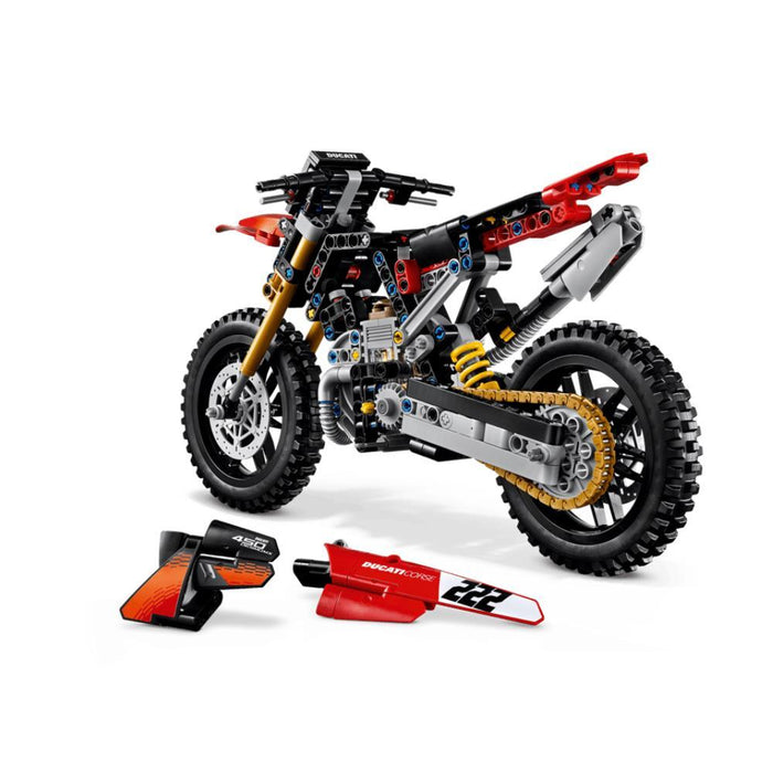 Lego Technic Mota Ducati Desmo450 MX Factory 457 Peças