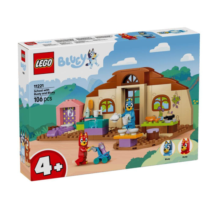 Lego Bluey Escola com o Rusty e a Bluey 106 Peças