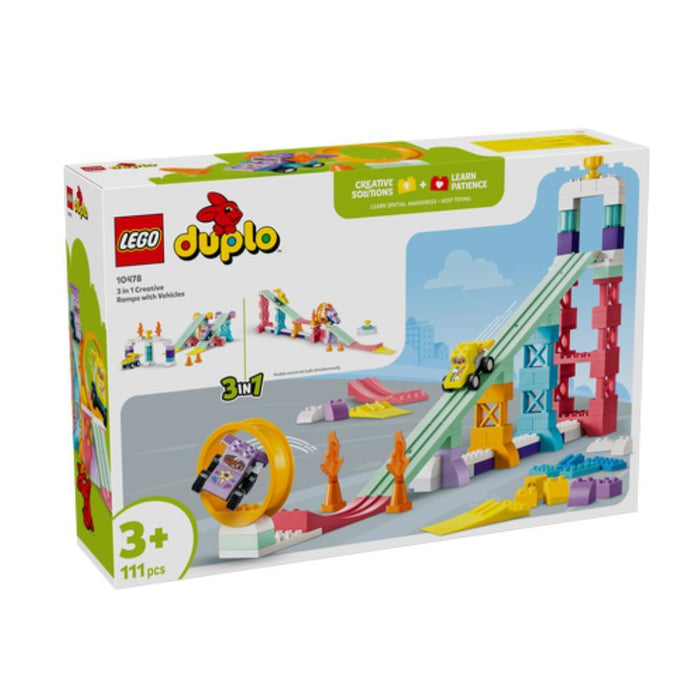Lego Duplo Rampas Criativas 3 em 1 com Veículos 111 Peças