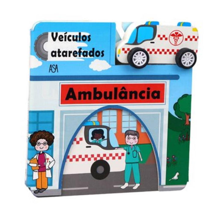 Livro Veículos Atarefados Ambulância