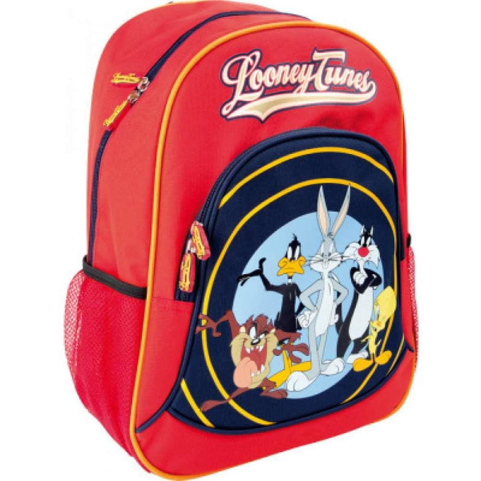 Mochila Escolar Looney Tunes Roja 39x33cm