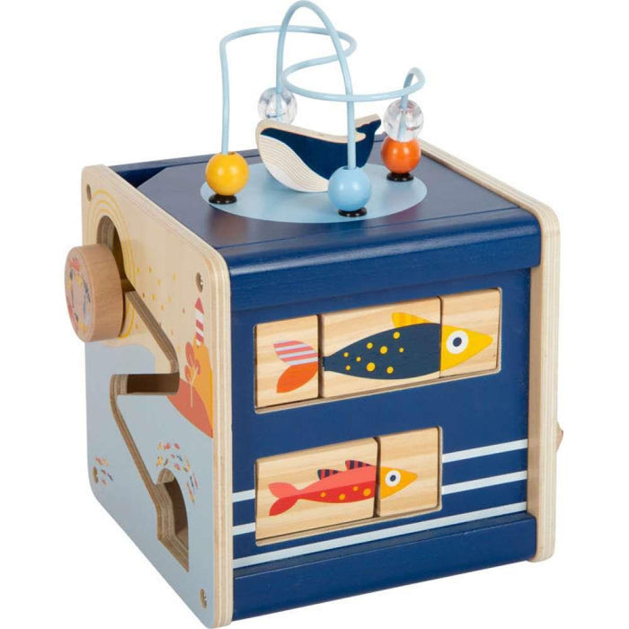 Cubo de Atividades Motor em Madeira Small Foot Big Ocean