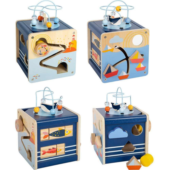 Cubo de Atividades Motor em Madeira Small Foot Big Ocean