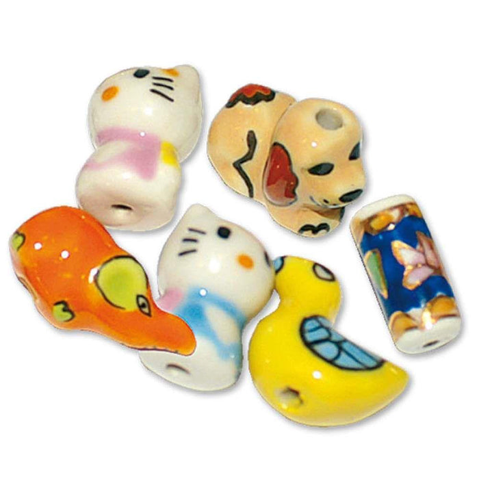 Caja con cuentas y cuentas de piedras preciosas