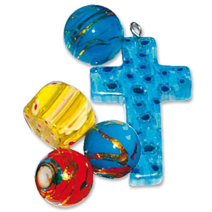 Caja con cuentas y cuentas de piedras preciosas