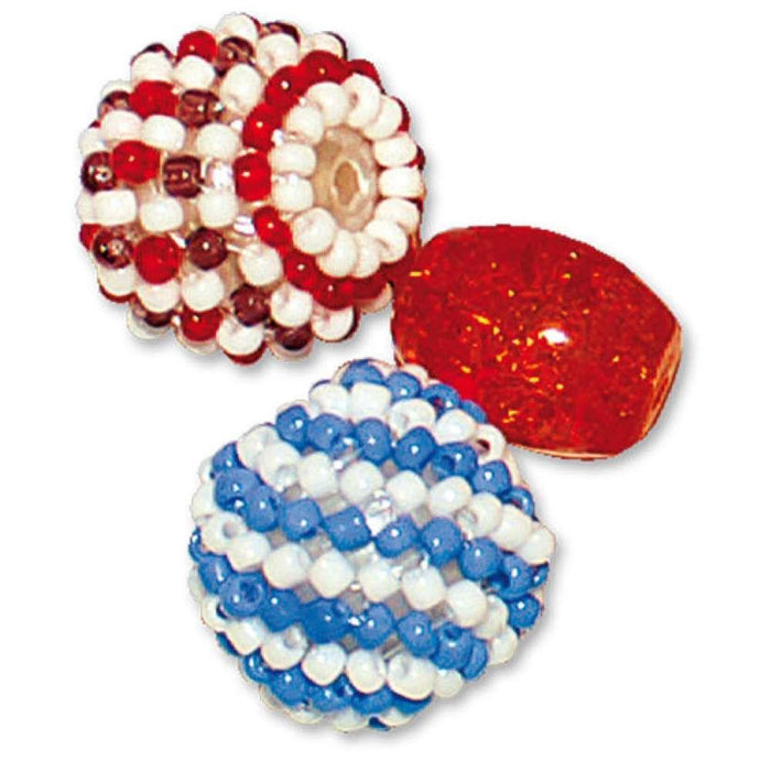 Caja con cuentas y cuentas de piedras preciosas