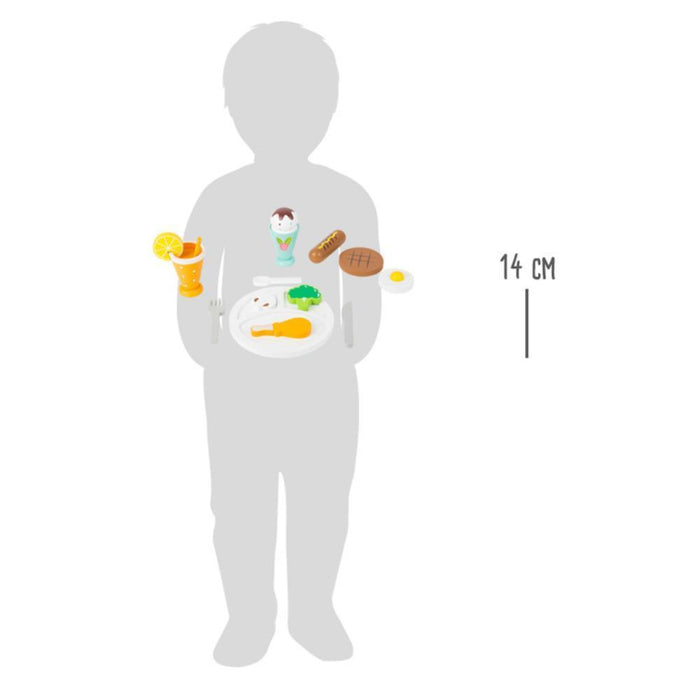 Conjunto Refeição Small Foot com Bebida e Gelado em Madeira 14 Peças