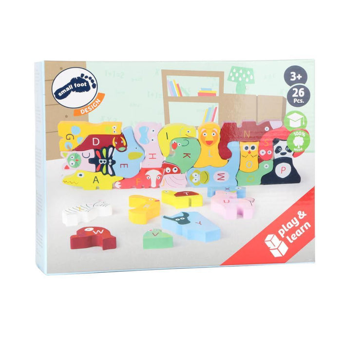 Puzzle Small Foot ABC Animais em Madeira 26 Peças