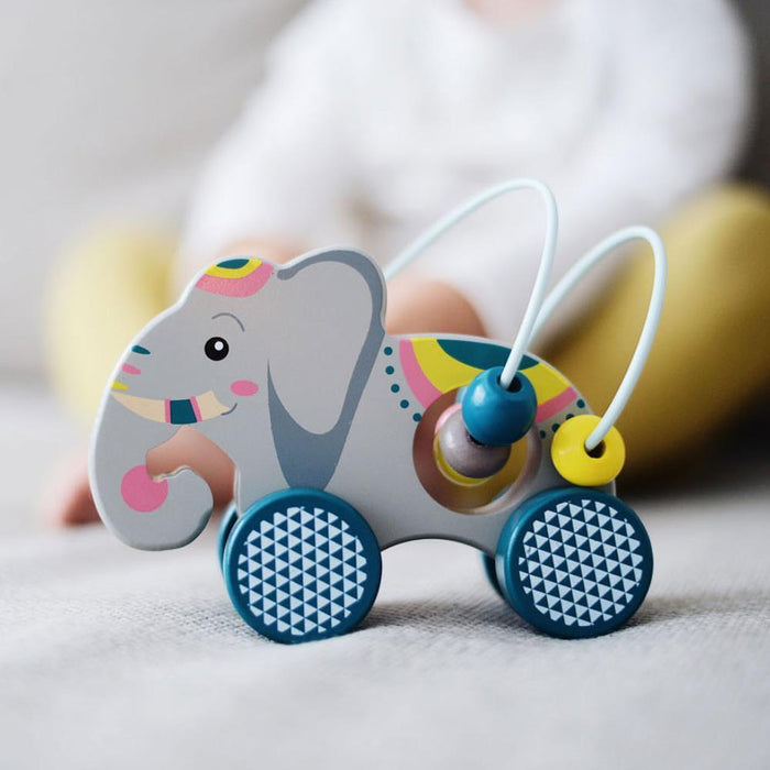 Labirinto Espiral Elefante para Empurrar em Madeira Small Foot