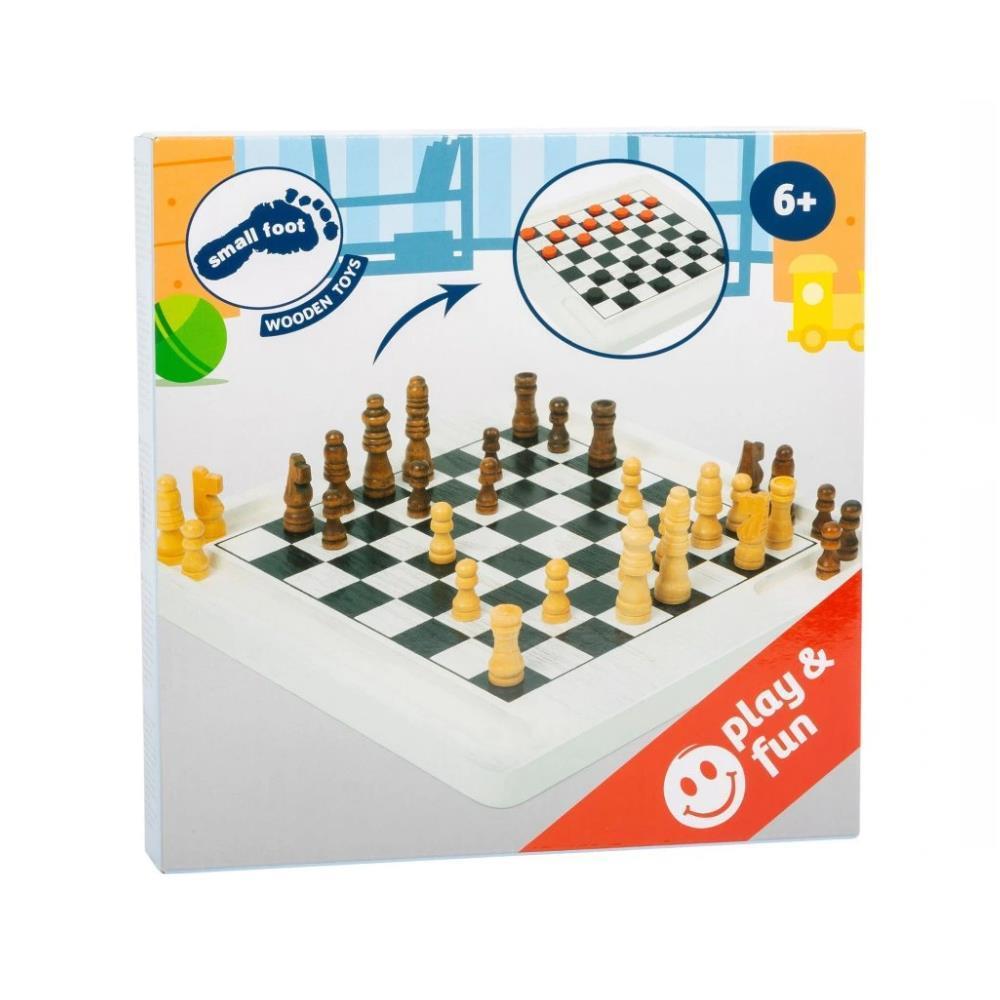 Jogo de Xadrez e Damas em Madeira Small Foot