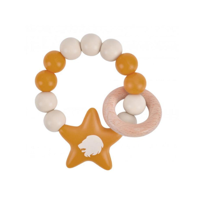 Mordedor Magni Leão em Silicone e Madeira