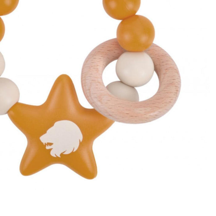 Mordedor Magni Leão em Silicone e Madeira