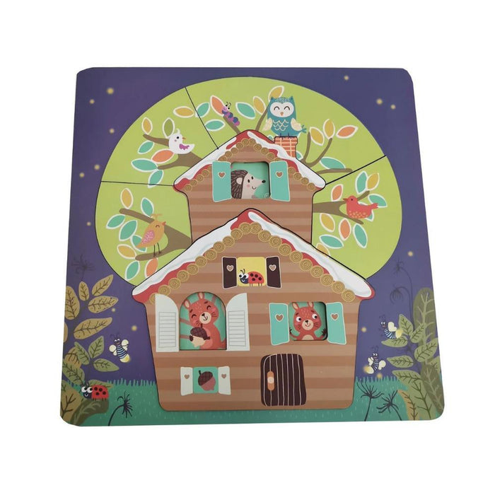 Puzzle Magni Casa na Árvore em 3 Camadas em Madeira