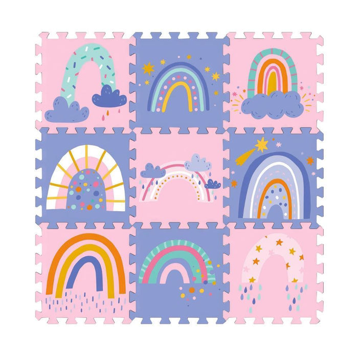 Tapete Puzzle Magni em Eva Arco-Íris 9 peças