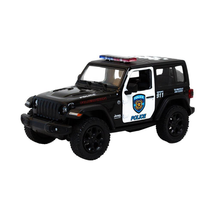 Jeep Wrangler da Polícia em Metal 13 cm