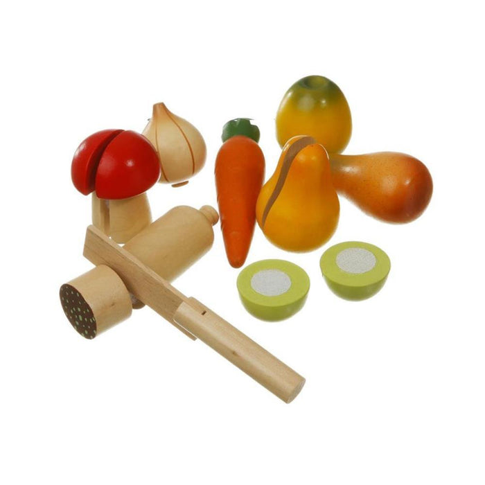 Comida para Cortar em Madeira 9 peças