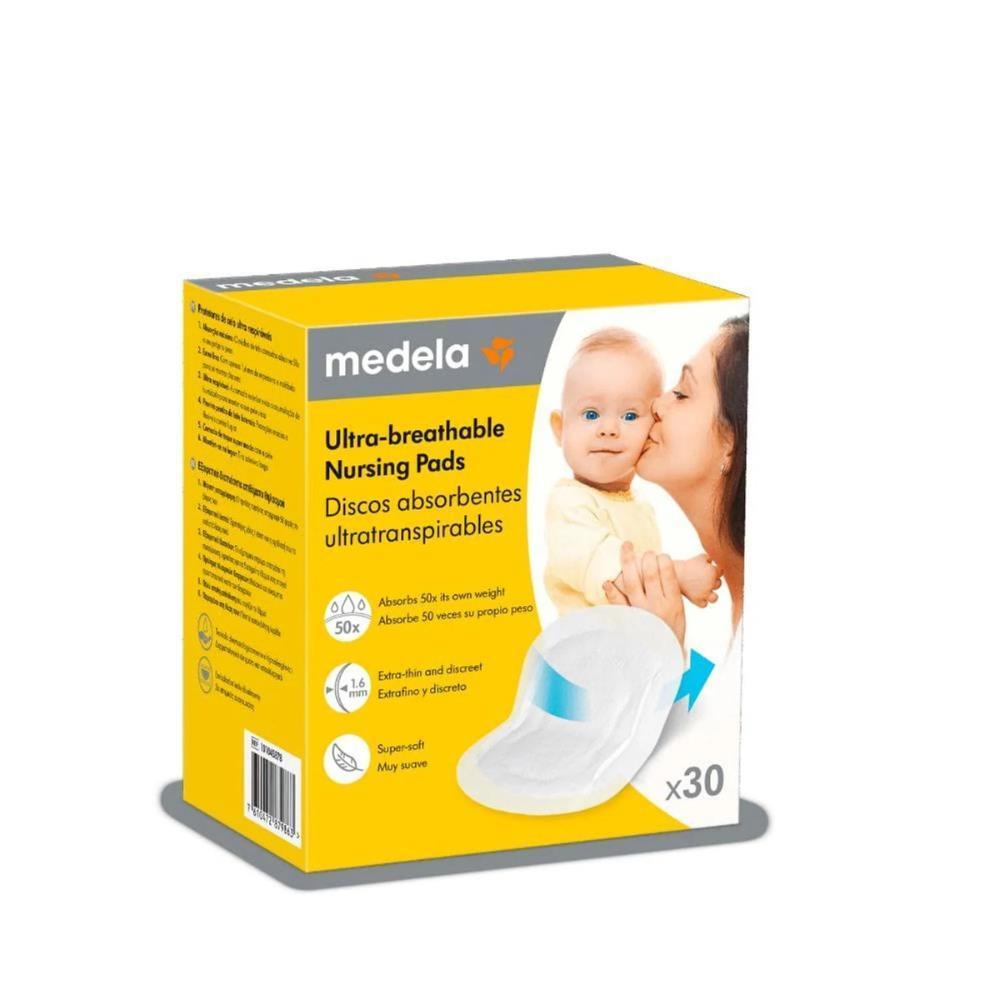 30 Discos Protetores de Mamilos Respiráveis Medela