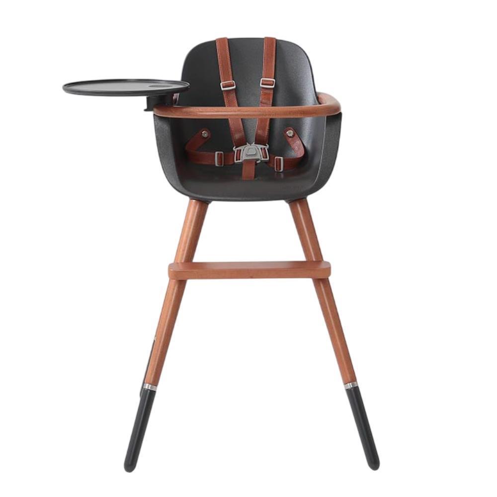 Cadeira Papa Micuna Ovo Original City Luxe Gris Antracite/Mogno com Arnês em Polipele