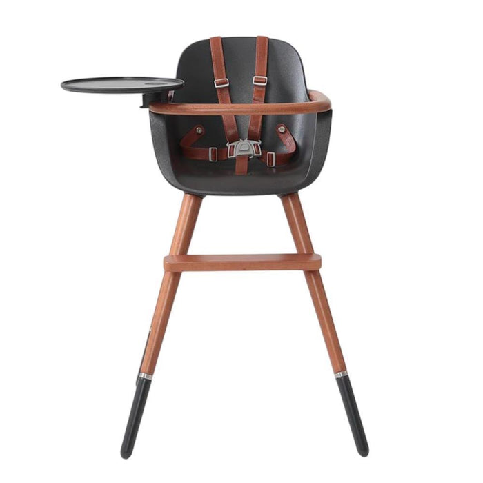 Cadeira Papa Micuna Ovo Original City Luxe Gris Antracite/Mogno com Arnês em Polipele