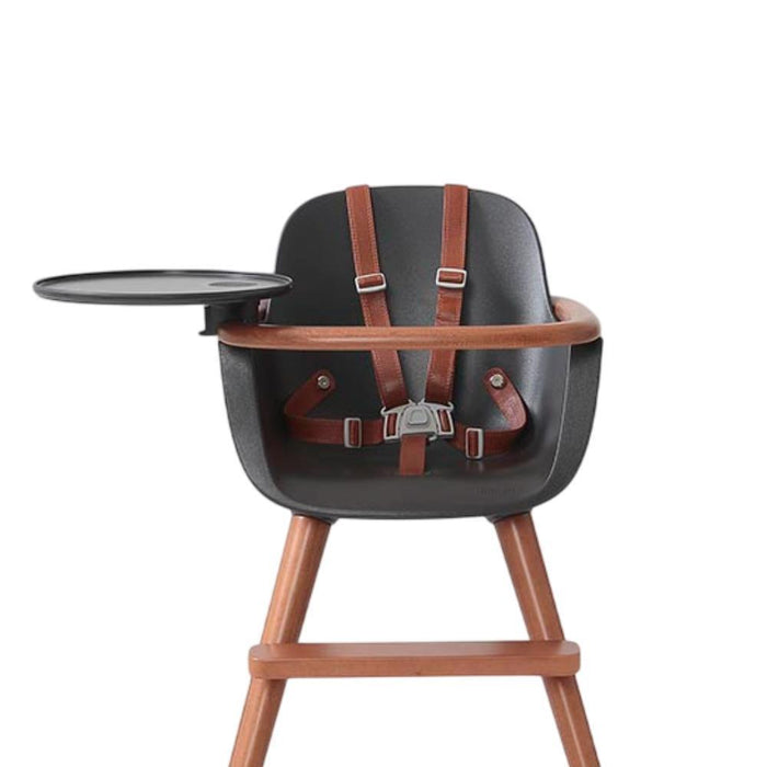 Cadeira Papa Micuna Ovo Original City Luxe Gris Antracite/Mogno com Arnês em Polipele