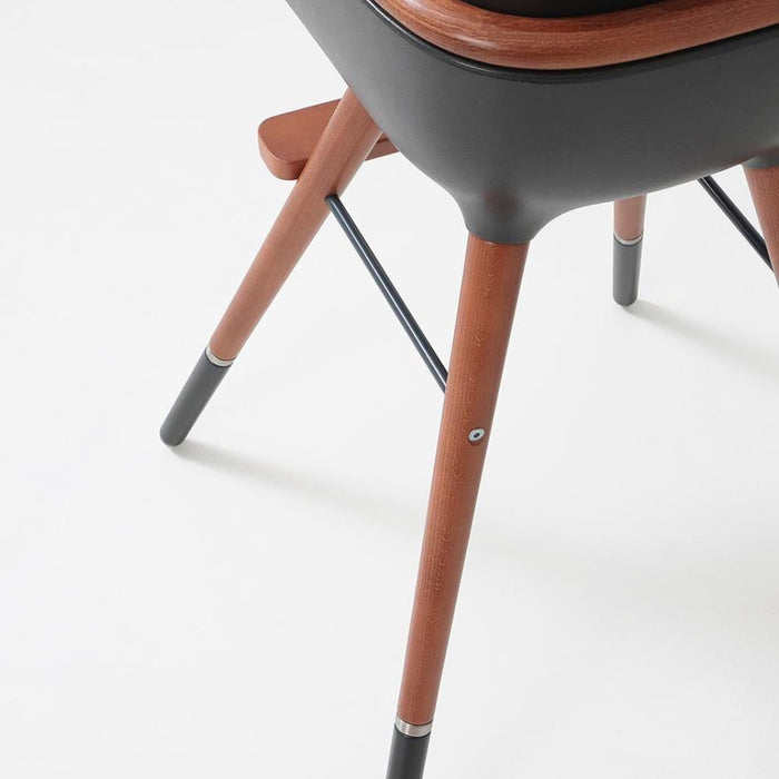 Cadeira Papa Micuna Ovo Original City Luxe Gris Antracite/Mogno com Arnês em Polipele