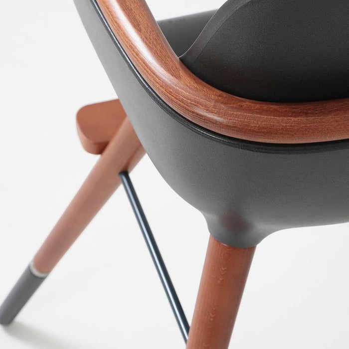 Cadeira Papa Micuna Ovo Original City Luxe Gris Antracite/Mogno com Arnês em Polipele