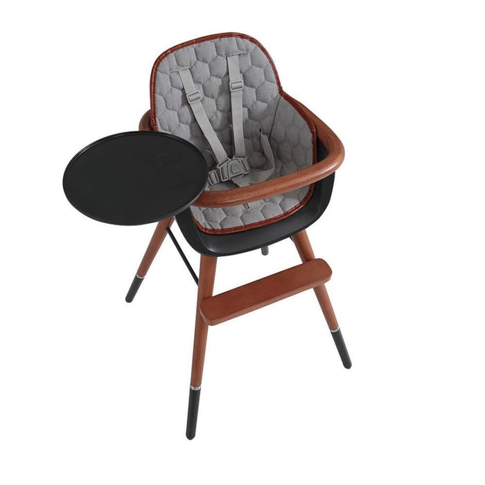 Cadeira Papa Micuna Ovo Original City Luxe Gris Antracite/Mogno com Arnês em Polipele