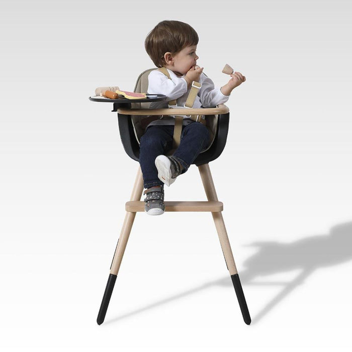 Cadeira Papa Micuna Ovo Original City Luxe Gris Antracite/Mogno com Arnês em Polipele