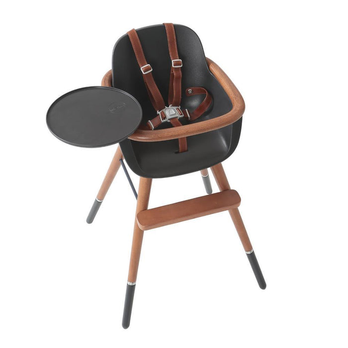 Cadeira Papa Micuna Ovo Original City Luxe Gris Antracite/Mogno com Arnês em Polipele