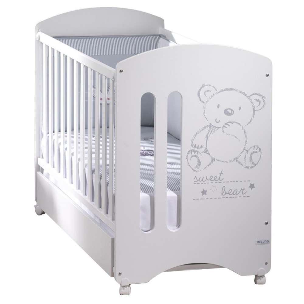 Cama básica Micuna Sweet Bear blanca de 120x60cm