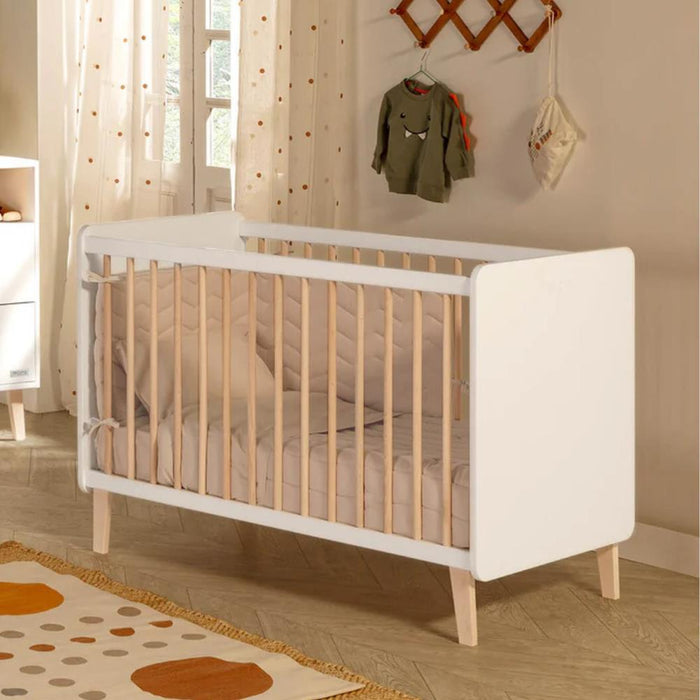 Berço Micuna Trevi Branco/Cera Natural 120x60cm