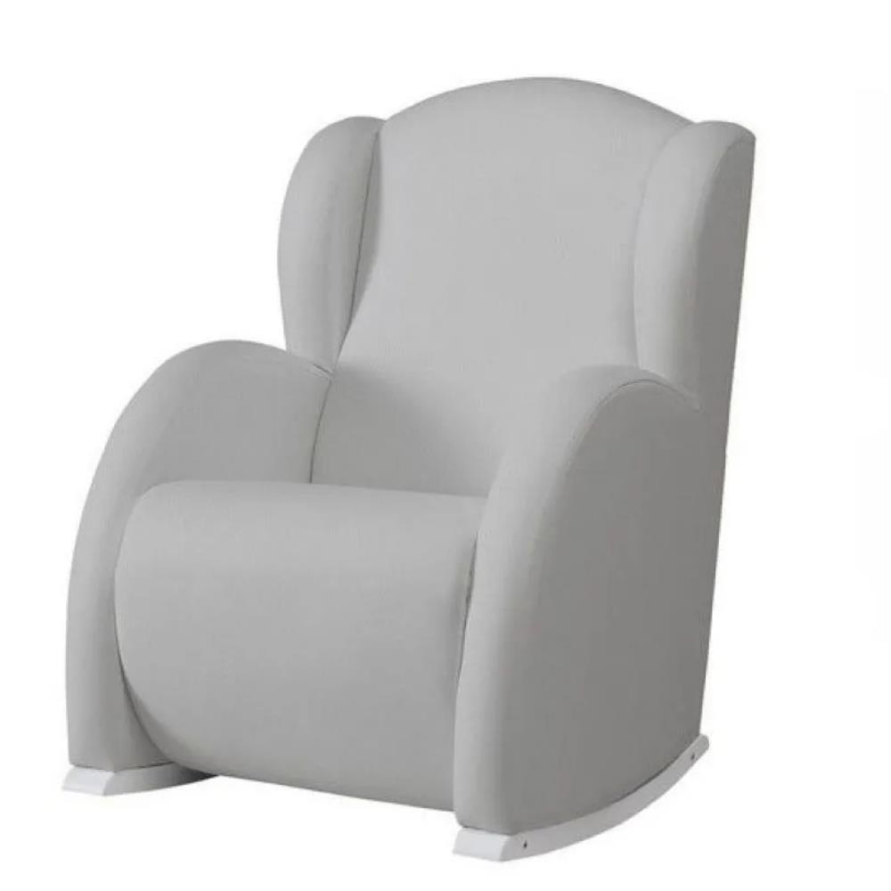 Cadeirão Micuna Flor Slow System em Polipele Cinza/Branco