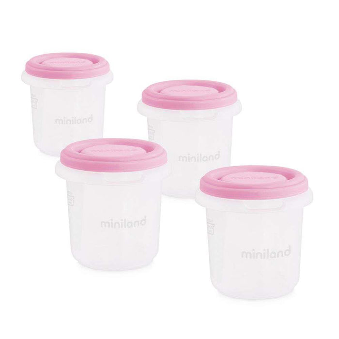 Miniland 4 Recipiente Hermético 250ml Blush