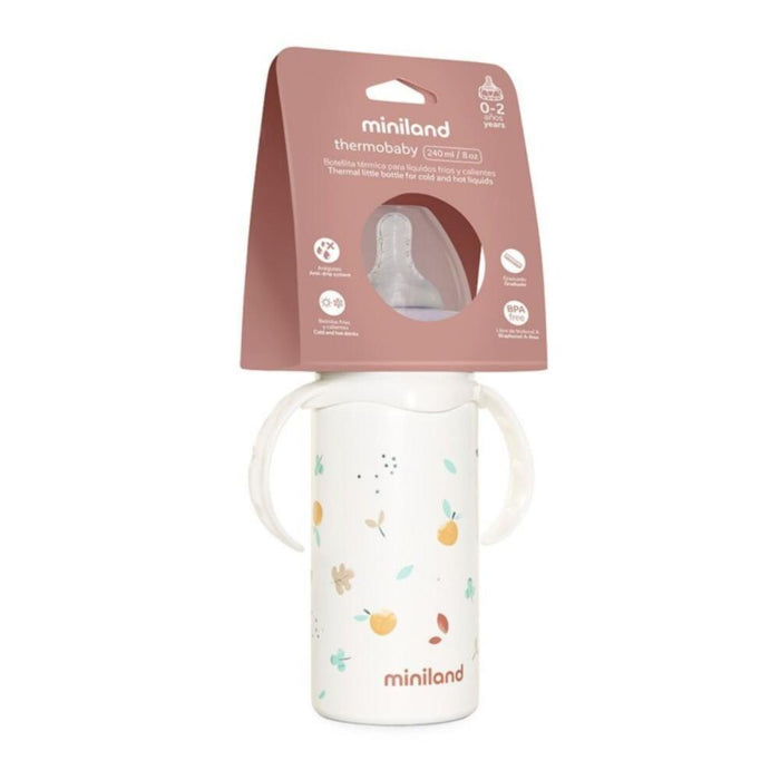 Valencia Stainless Steel Thermal Bottle with Handles 240 ml