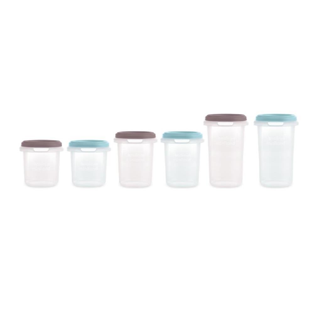 6 Miniland Terra Airtight Containers 200/250/330 ml