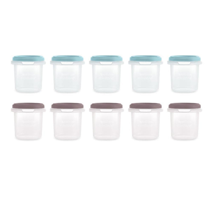 10 Recipientes Herméticos 200ml + 2 Colheres Terra